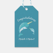 Narwhal Baby Shower Geschenkanhänger (Vorderseite)