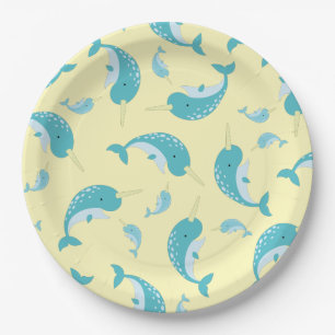 Narwhal Baby Shower Pappteller