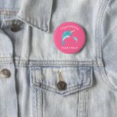 Narwhal Baby Shower Pink Girl Niedlich Button (Beispiel)
