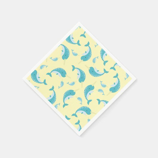 Narwhal Baby Shower Serviette (Ecke)