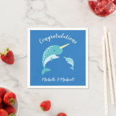 Narwhal Baby Shower Serviette (Beispiel)