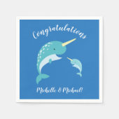 Narwhal Baby Shower Serviette (Vorderseite)