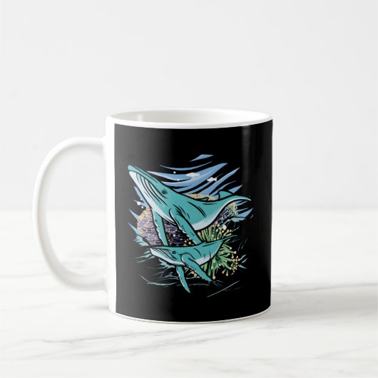 Narwhal Beluga Whale Orcas Whale Haie Orca Kaffeetasse (Links)