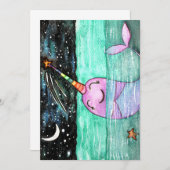 Narwhal Birthday Party Einladung (Vorne/Hinten)