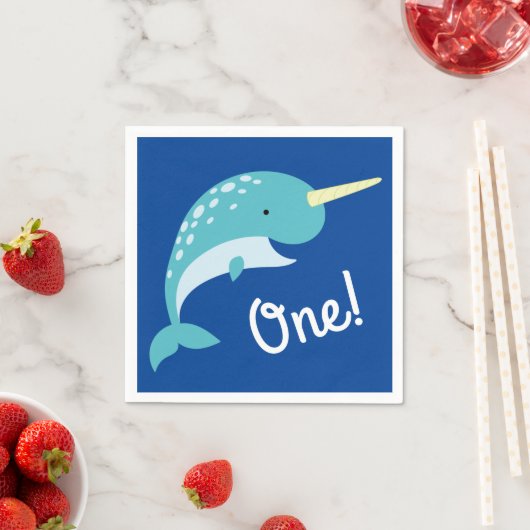 Narwhal Birthday Party Serviette (Beispiel)