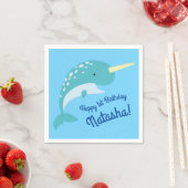 Narwhal Birthday Party Serviette (Beispiel)