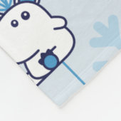 Narwhal Blue Snowflake Pattern Fleecedecke (Ecke)