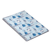 Narwhal Blue Snowflake Pattern Notizblock (Rechte Seite)