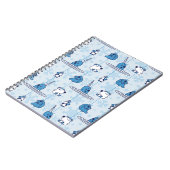 Narwhal Blue Snowflake Pattern Notizblock (Linke Seite)