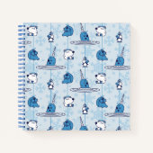 Narwhal Blue Snowflake Pattern Notizblock (Vorderseite)