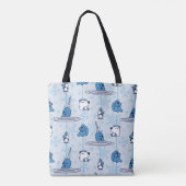 Narwhal Blue Snowflake Pattern Tasche (Rückseite)