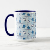 Narwhal Blue Snowflake Pattern Tasse (Links)