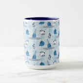 Narwhal Blue Snowflake Pattern Tasse (Zentrum)