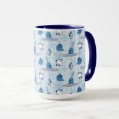 Narwhal Blue Snowflake Pattern Tasse (VorderseiteRechts)