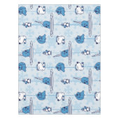 Narwhal Blue Snowflake Pattern Tischdecke (Vorderseite)