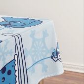 Narwhal Blue Snowflake Pattern Tischdecke (Beispiel)