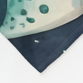 Narwhal Blue Stars Print Fleecedecke (Ecke)
