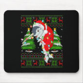 Narwhal Christmas Lights Santa Costume Ugly Xmas S Mousepad (Vorne)