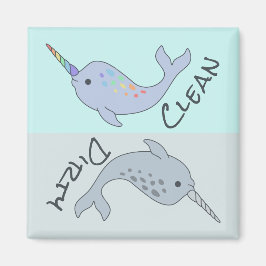 Narwhal Clean Dirty Geschirrspüler Magnet