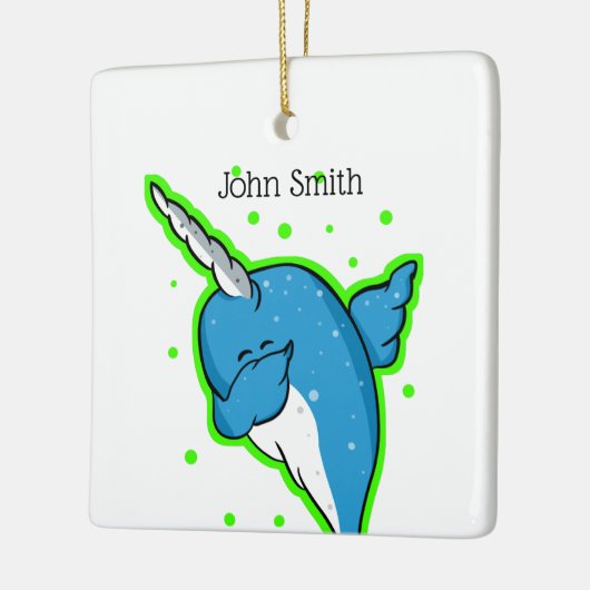 Narwhal Dabbing Dab Keramikornament (Links)