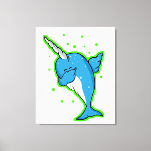 Narwhal Dabbing Dab Leinwanddruck