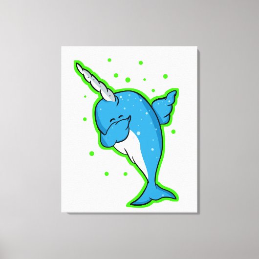 Narwhal Dabbing Dab Leinwanddruck (Vorderseite)