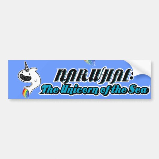 Narwhal: Das Einhorn des Meeres Autoaufkleber (Vorne)