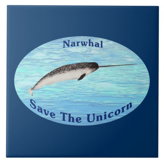 Narwhal - Das Einhorn Gerettet Fliese (Vorderseite)