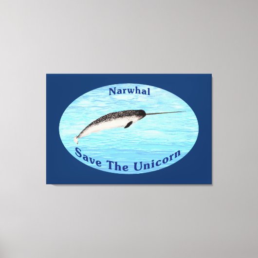 Narwhal - Das Einhorn Gerettet Leinwanddruck (Vorderseite)