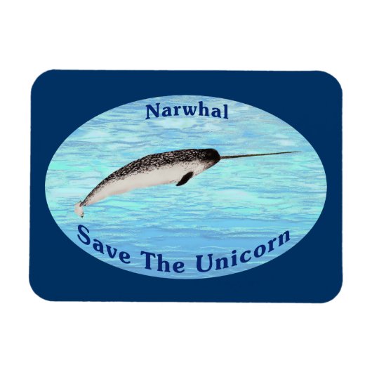 Narwhal - Das Einhorn Gerettet Magnet (Horizontal)