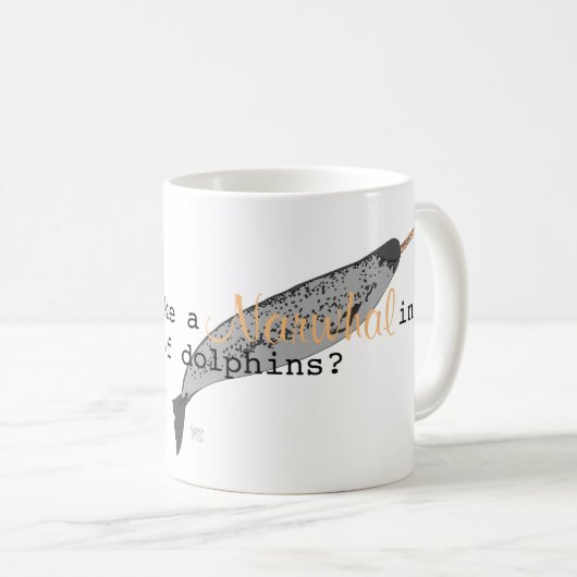 Narwhal & Delphine - Geek/Neurodiversity/ASD Kaffeetasse (VorderseiteRechts)