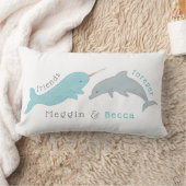 Narwhal Dolphin Friends Forever Pillow Lendenkissen (Decke)