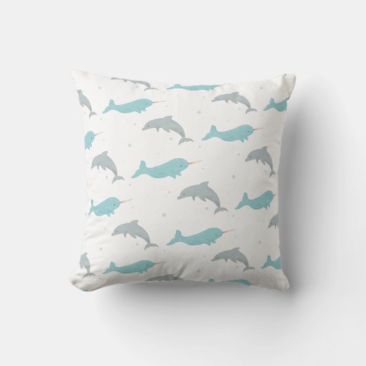 Narwhal Dolphin Pillow Kissen (Vorderseite)