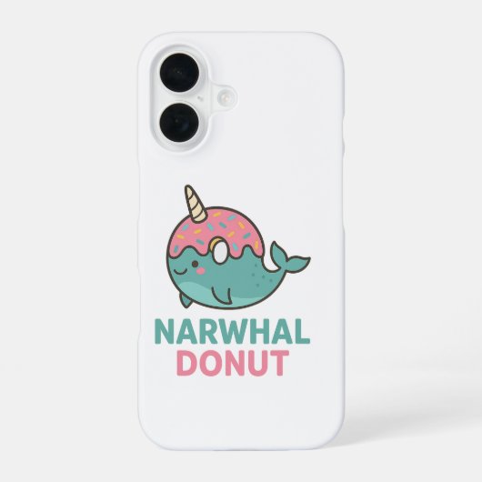 Narwhal Donut Phone Case iPhone 16 Hülle (Rückseite)