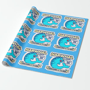Narwhal Einhorn des Meeres Geschenkpapier