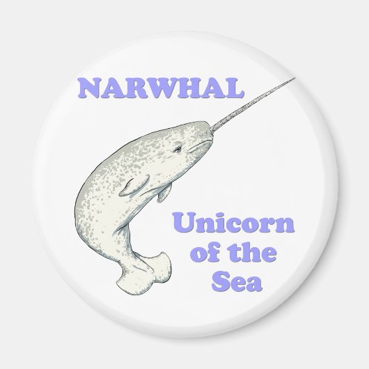 Narwhal Einhorn des Meeres Magnet (Vorne)