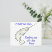 Narwhal Einhorn des Meeres Postkarte (Stehend Vorderseite)