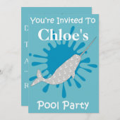 Narwhal Einladung (Vorne/Hinten)