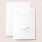 Narwhal erhält Whale bald Foil Card Folienkarte (Rückseite mit Umschlag)