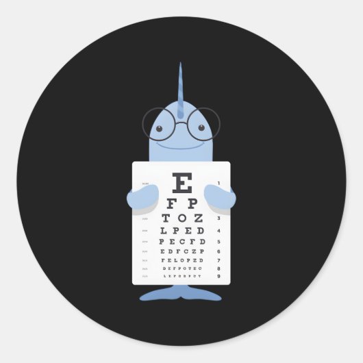 Narwhal Eye Ch Doctor Runder Aufkleber (Vorderseite)