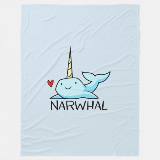 Narwhal Fleecedecke (Vorderseite)