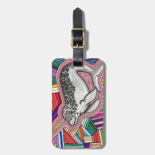 Narwhal Gepäckanhänger (Vorderseite vertikal)