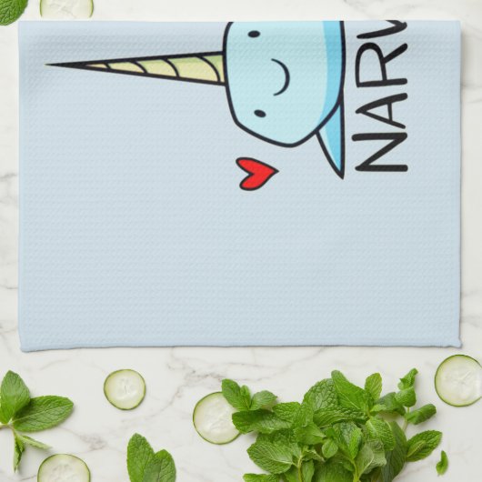 Narwhal Geschirrtuch (Gefaltet)