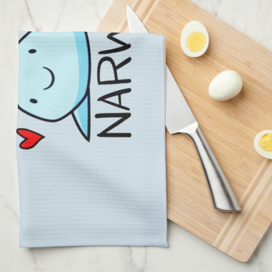 Narwhal Geschirrtuch (Viertel Falte)