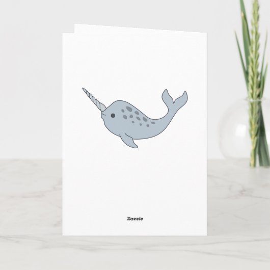Narwhal Get Whale Soon Card Karte (Rückseite)