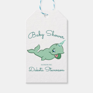 Narwhal Green Niedliche Minze Chibi Cartoon Dusc Geschenkanhänger