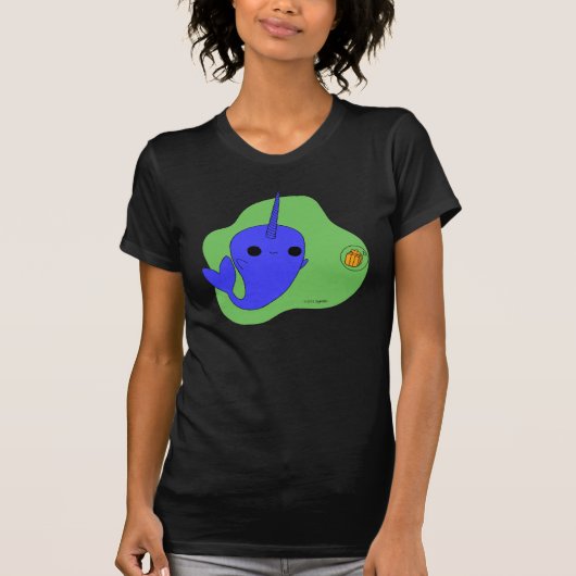 Narwhal (grüner Hintergrund) T-Shirt (Vorderseite)