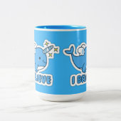 Narwhal Ich glaube Zweifarbige Tasse (Mittel)