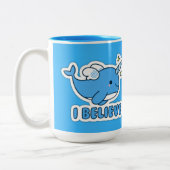 Narwhal Ich glaube Zweifarbige Tasse (Links)