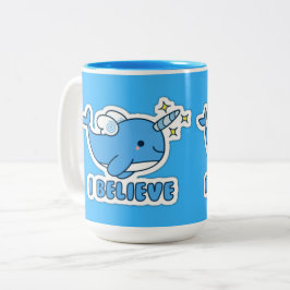 Narwhal Ich glaube Zweifarbige Tasse